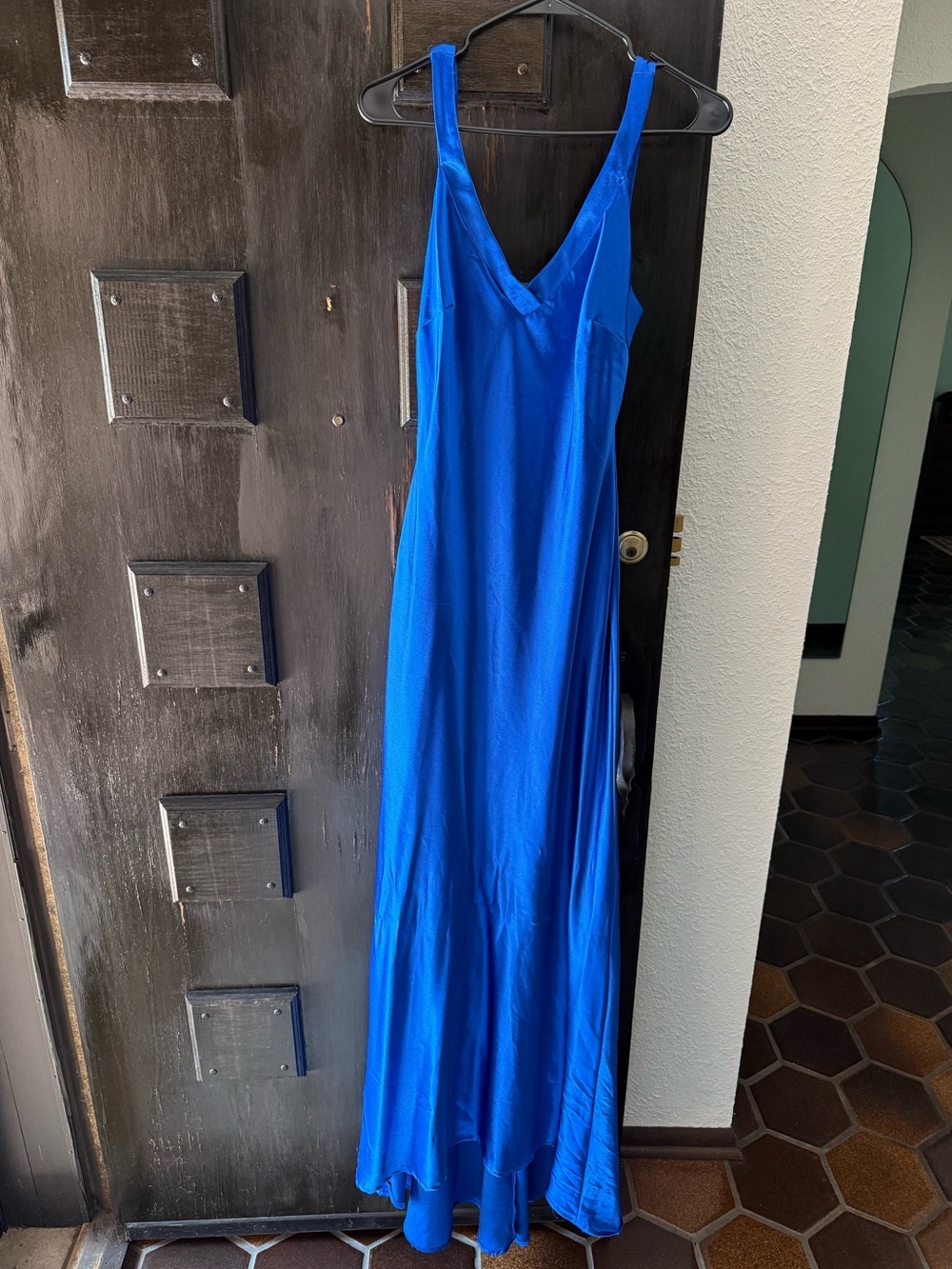 Lulu's Royal Blue V-Neck Maxi Dress